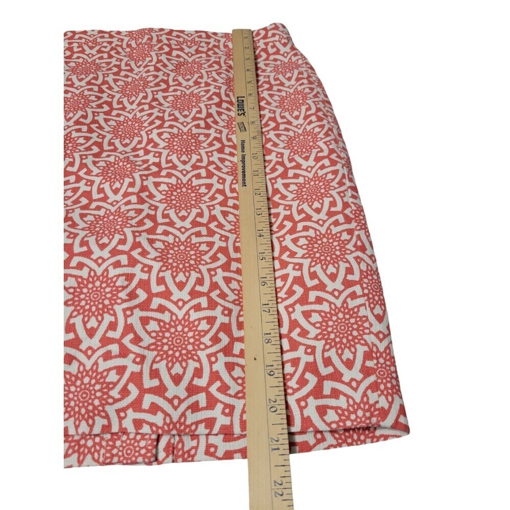 J. Crew Coral White Pencil Skirt Knee Length Slit in Back Lined Zips Sz 4 - Picture 5 of 10
